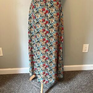 Women's Multicolor Floral Elastic Waist Skirt